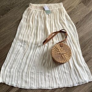Cream Midi H&M Skirt